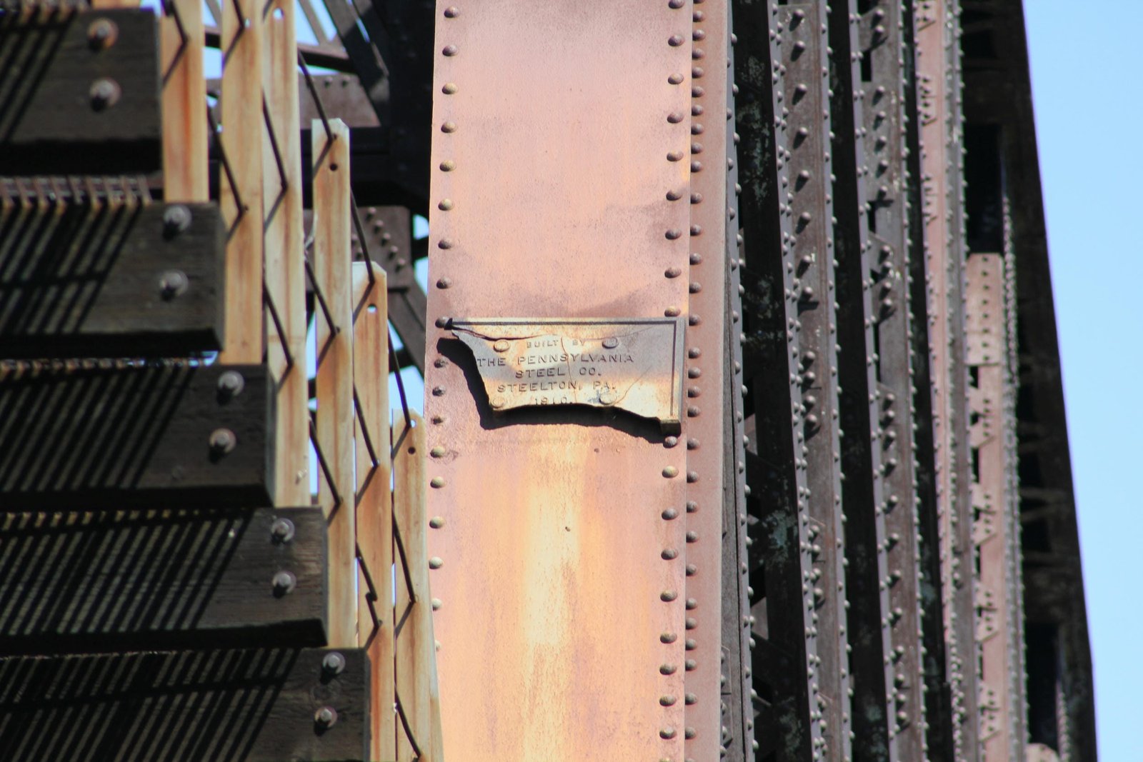 Plaque, truss span (span #6)